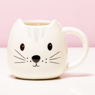 Tierbecher - Katze/weiß