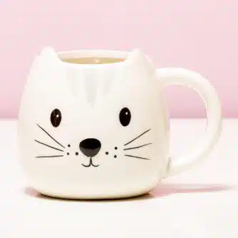 Tierbecher - Katze/weiß