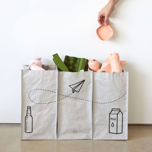 Recycling-Mülltaschen (Set von 3)