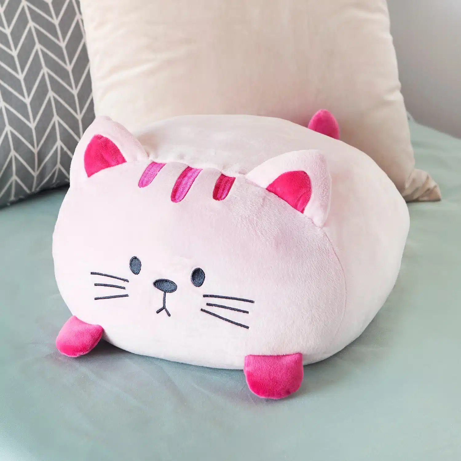 Katzenkissen - Rosa, Weiß, Schwarz, Grau, Braun, Weiß mit Schwarz und Braun, Schwarz mit Weiß