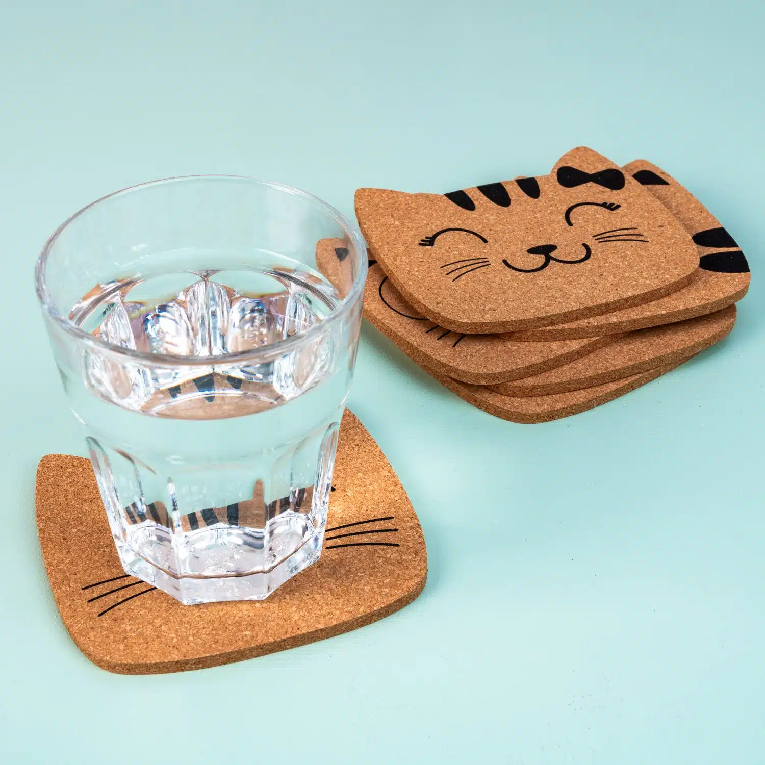 Kattenfamilie Untersetzer (Set von 6)