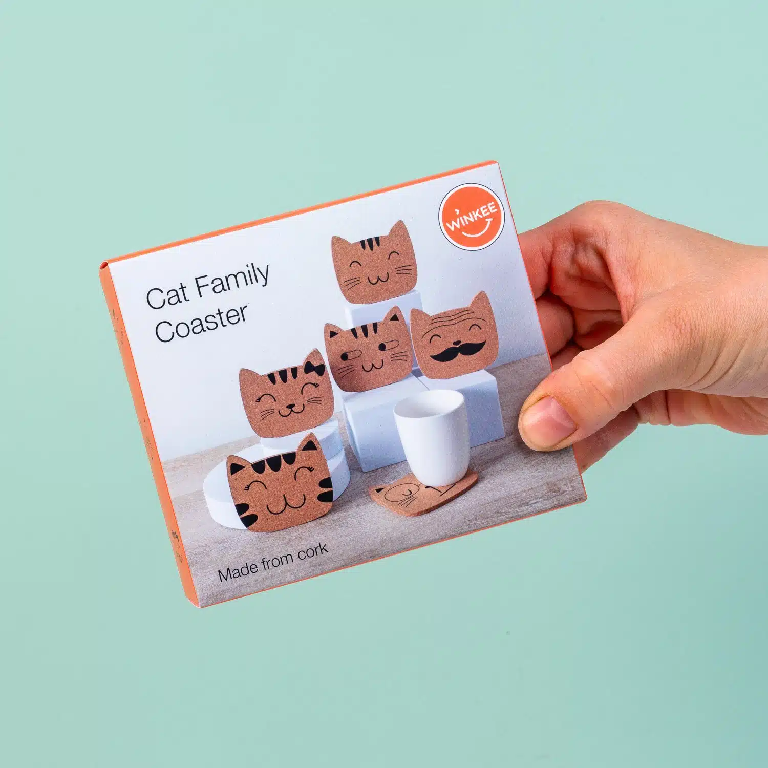 Kattenfamilie Untersetzer (Set von 6)