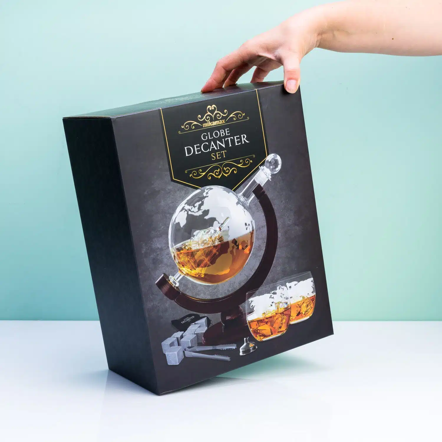 Globe Deluxe Dekanter-Set mit Gläsern