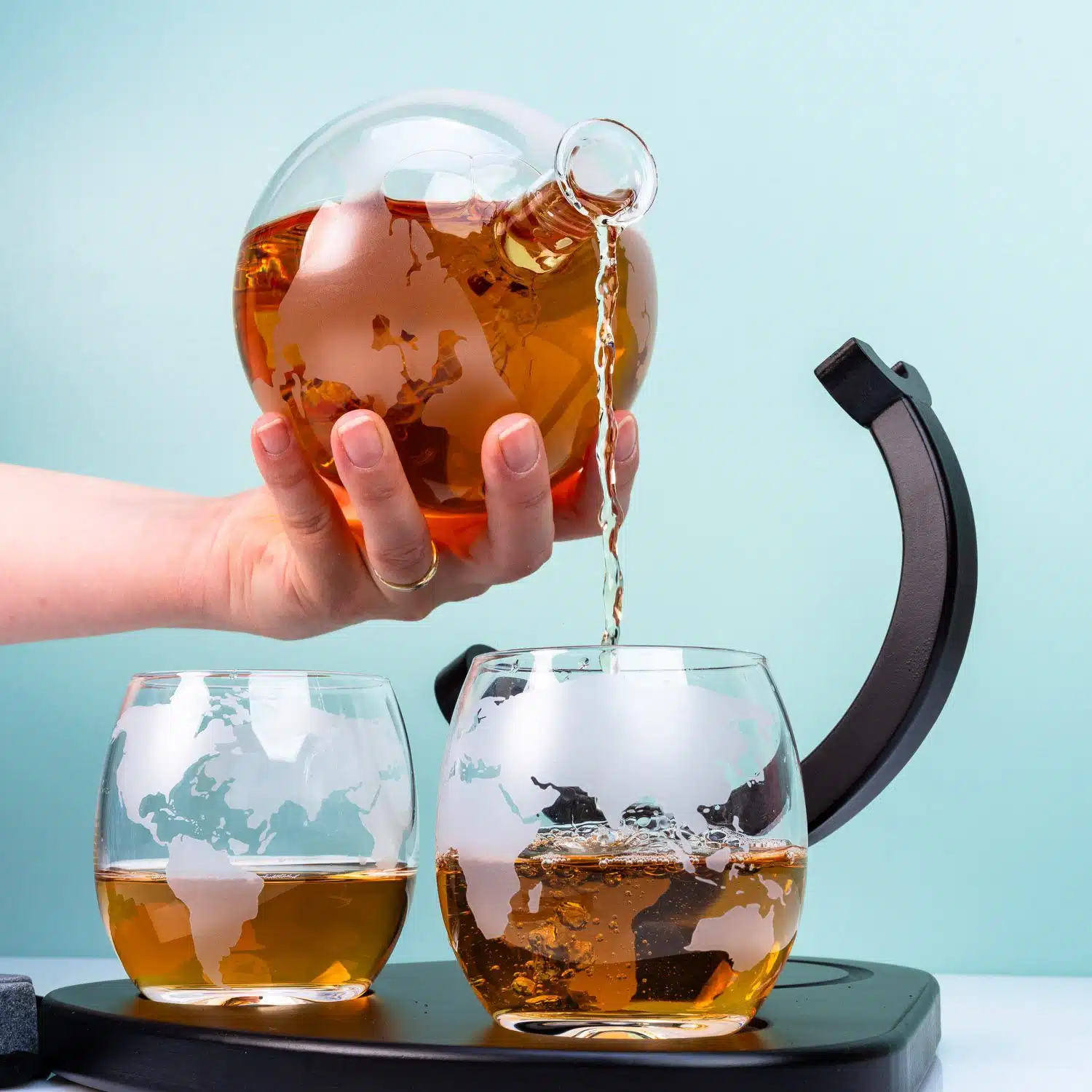 Globe Deluxe Dekanter-Set mit Gläsern