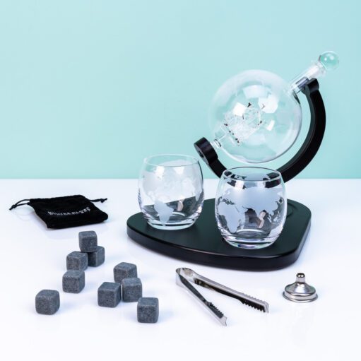 Globe Deluxe Dekanter-Set mit Gläsern