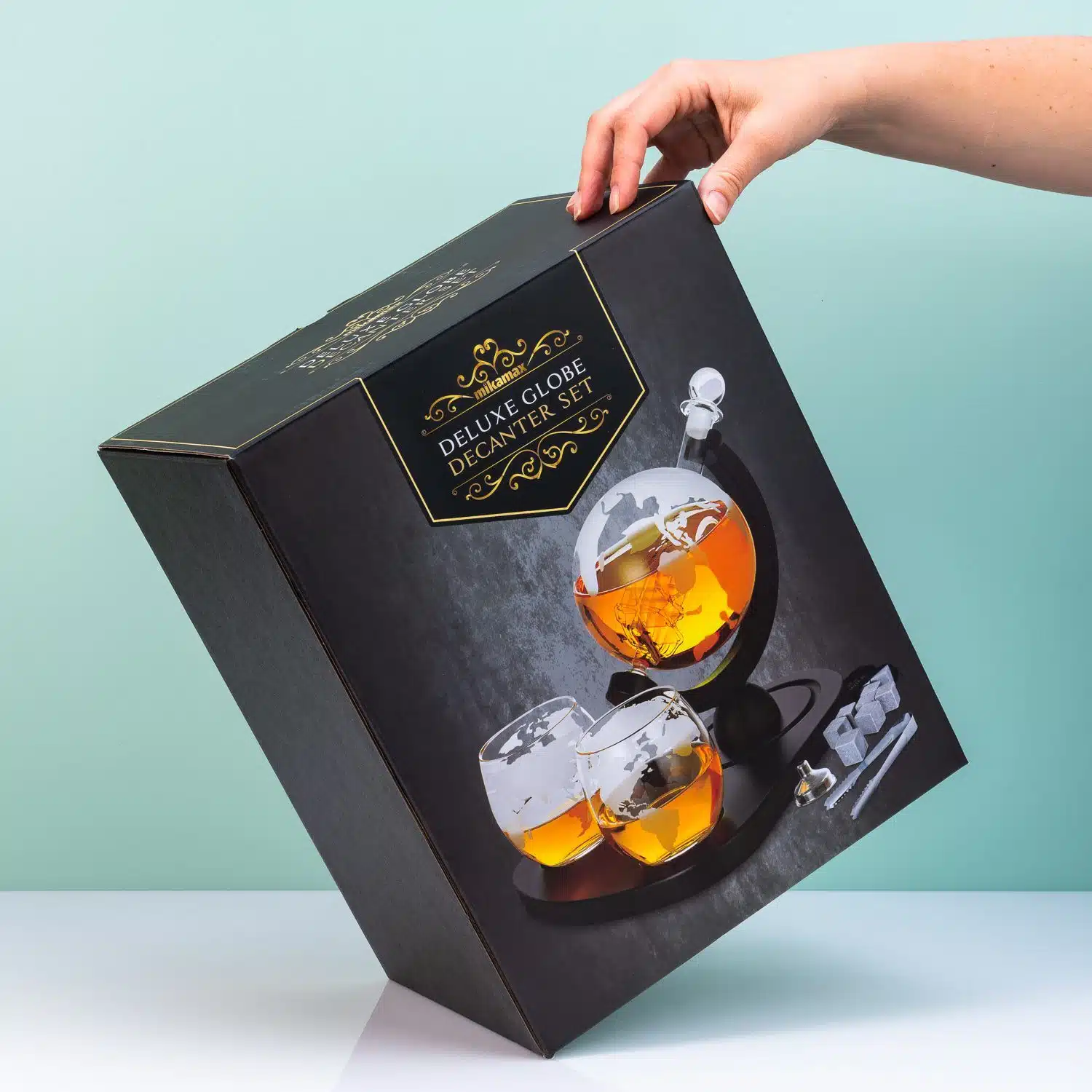 Globe Deluxe Dekanter-Set mit Gläsern