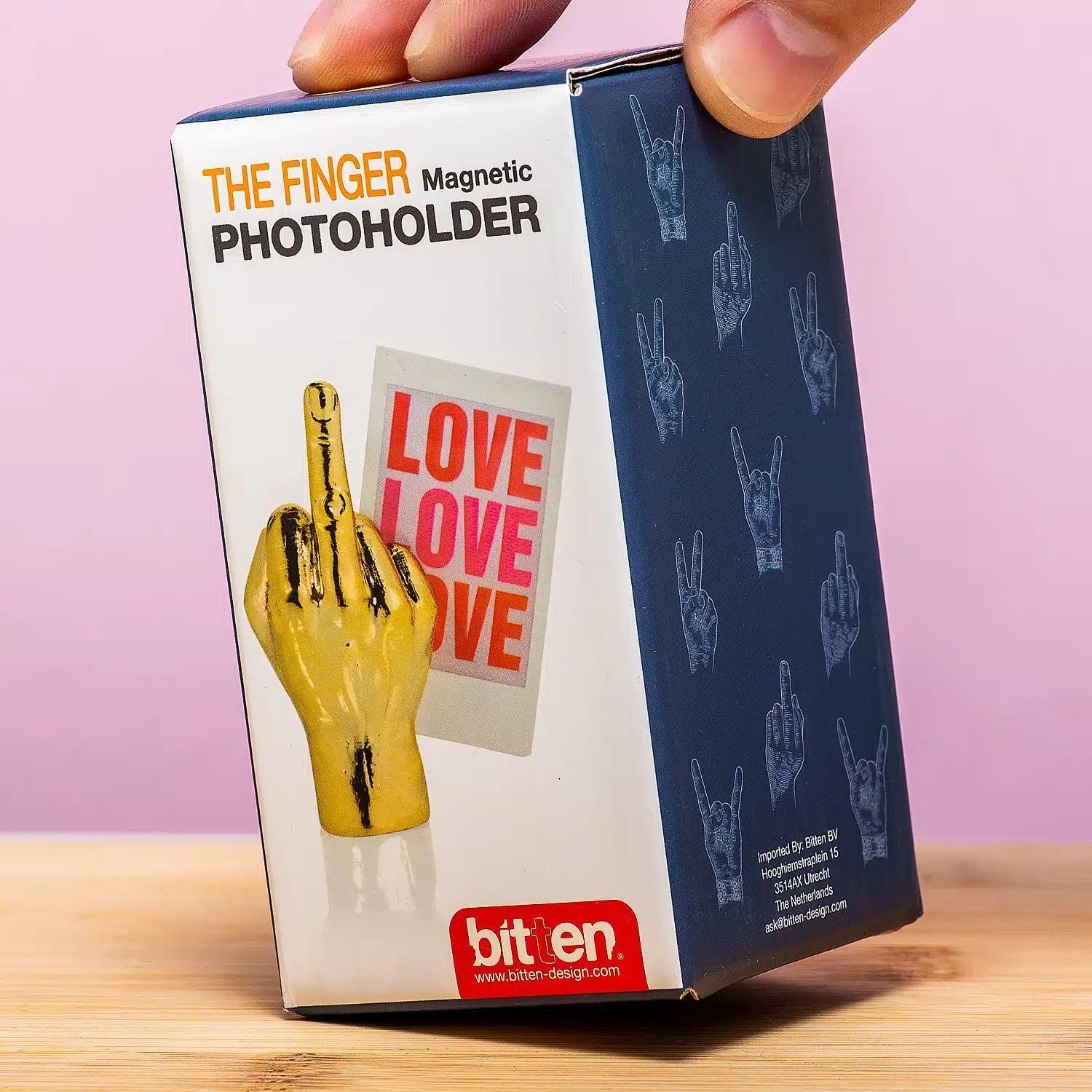 Mittelfinger Fotohalter