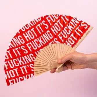 Holzfächer It's Fucking Hot - Rotes Muster