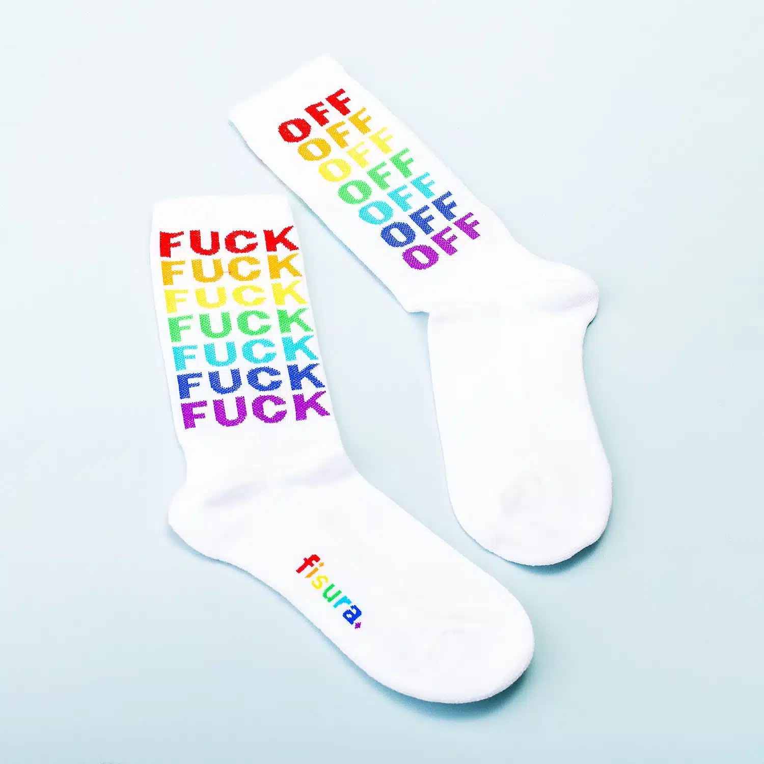 Fuck Off Socken - Regenbogen