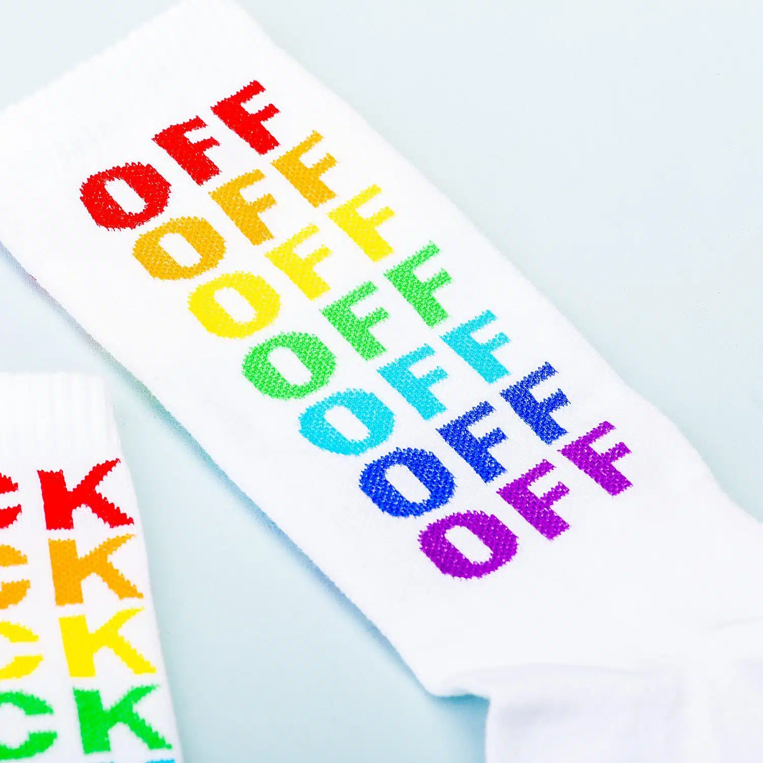 Fuck Off Socken - Regenbogen