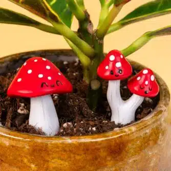 Blumentopf Pilze (Set von 4)