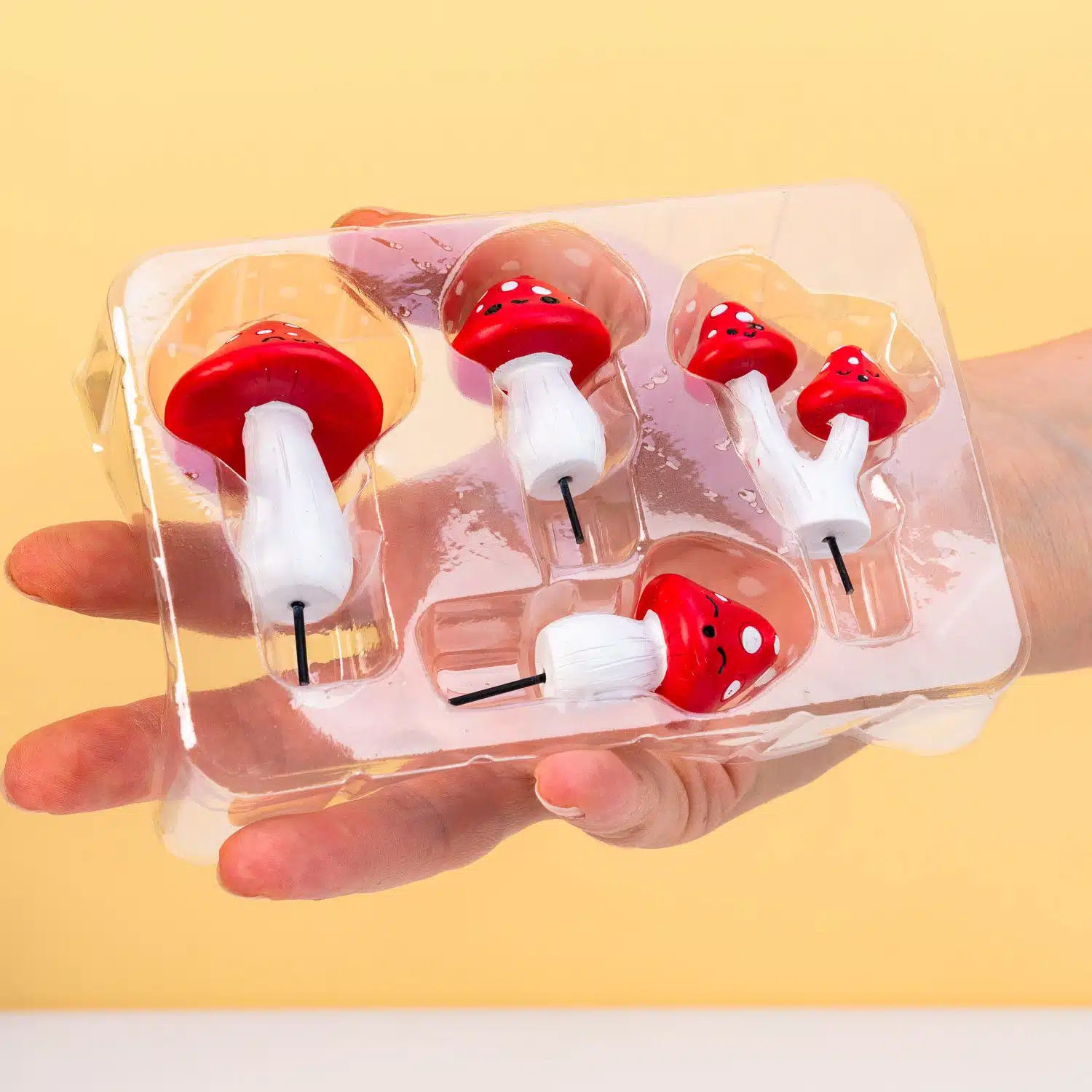 Blumentopf Pilze (Set von 4)