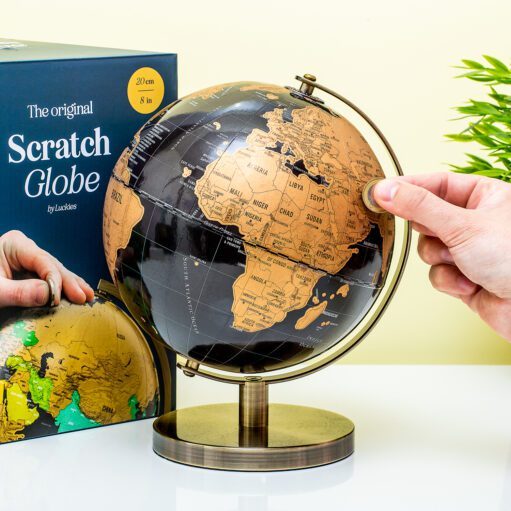 Globus mit Rubbelfolie