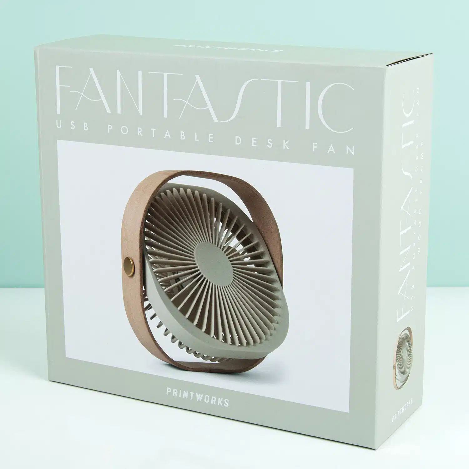 Wiederaufladbarer Ventilator mit Holzrahmen