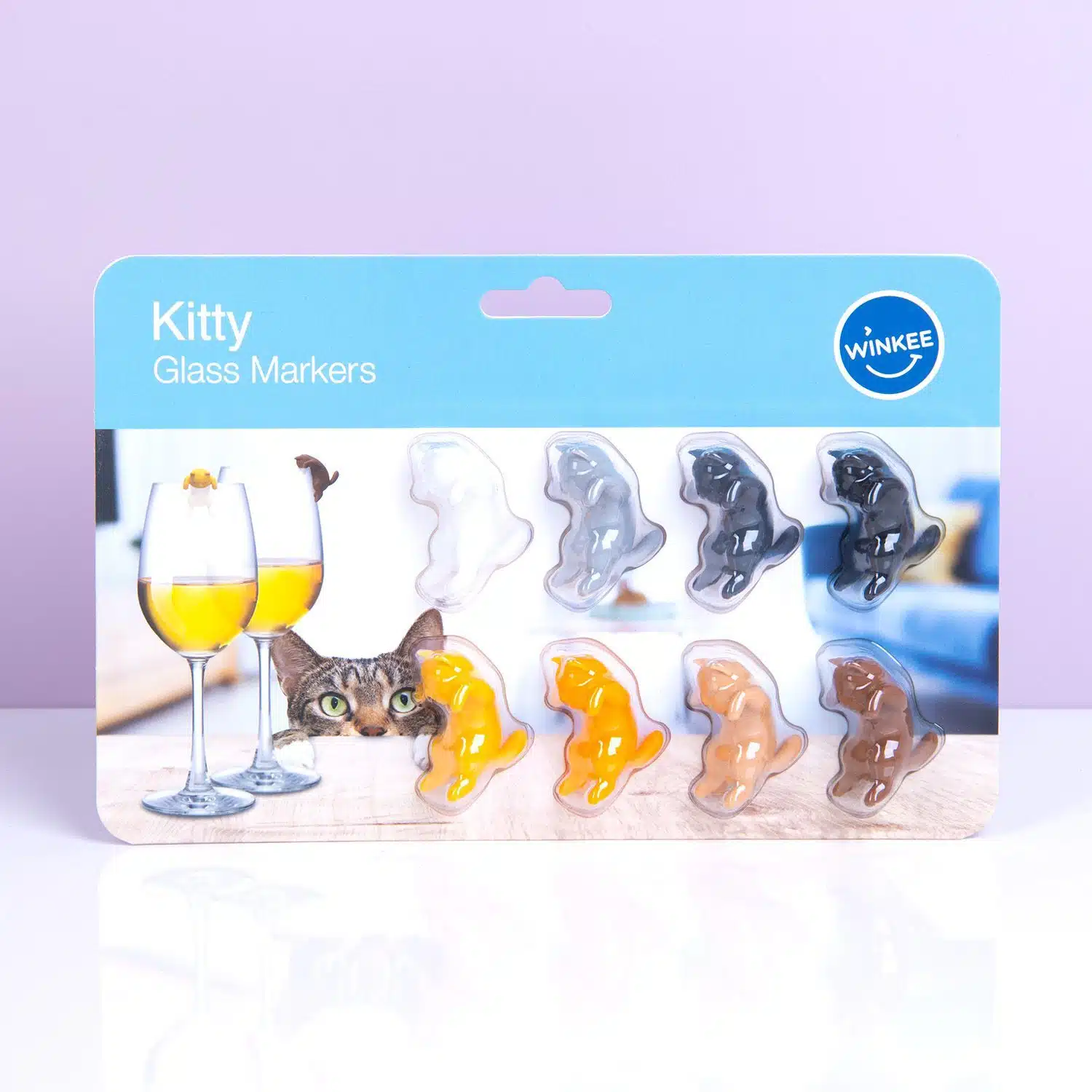 Katzen-Glasmarkierer (Set von 8)