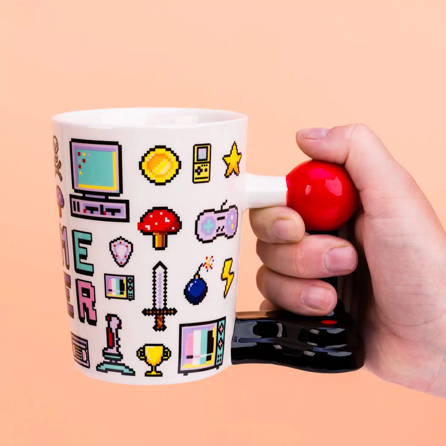 Game Over Tasse mit Joystick Griff
