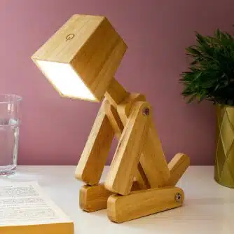 Holz Tischlampe - Hund