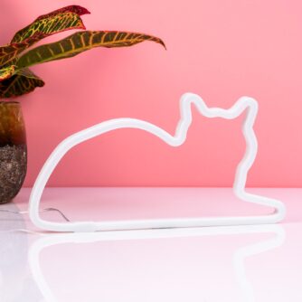 Neon-Katzenlampe - Liegend