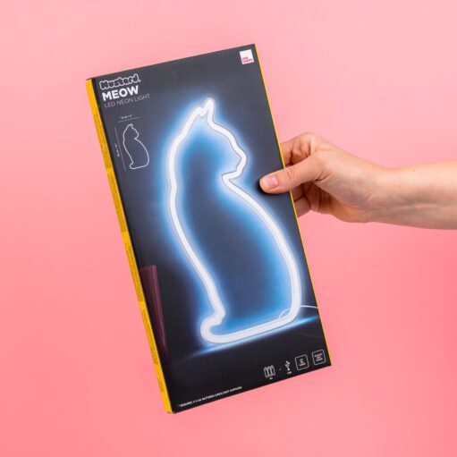 Neon-Katzenlampe
