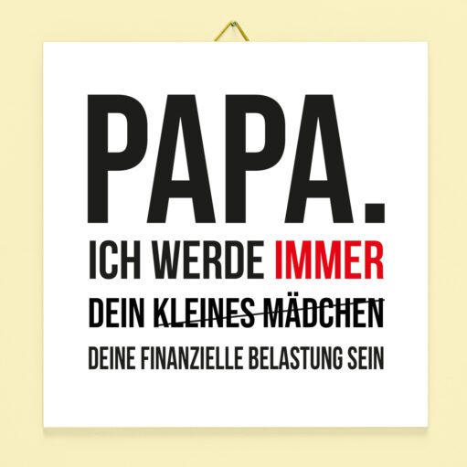 Kachel Finanzielle Belastung - Kleines Mädchen