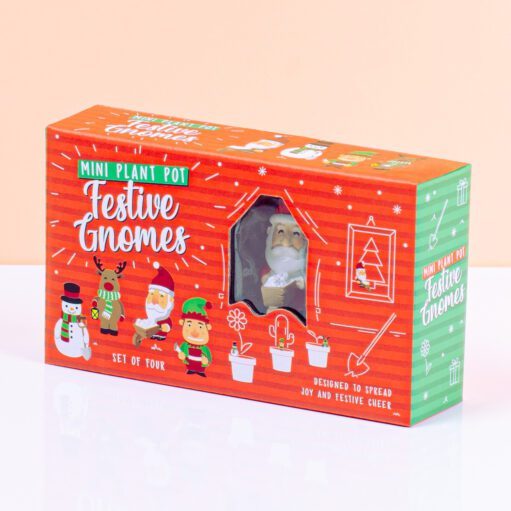 Mini-Weihnachtsfiguren für Blumentopf (Set von 4)