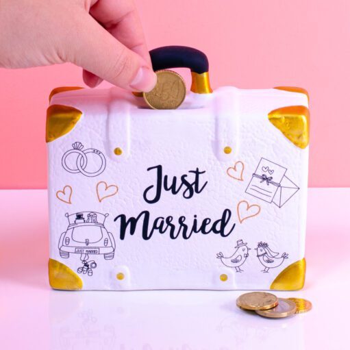 Just Married Koffer Spardose