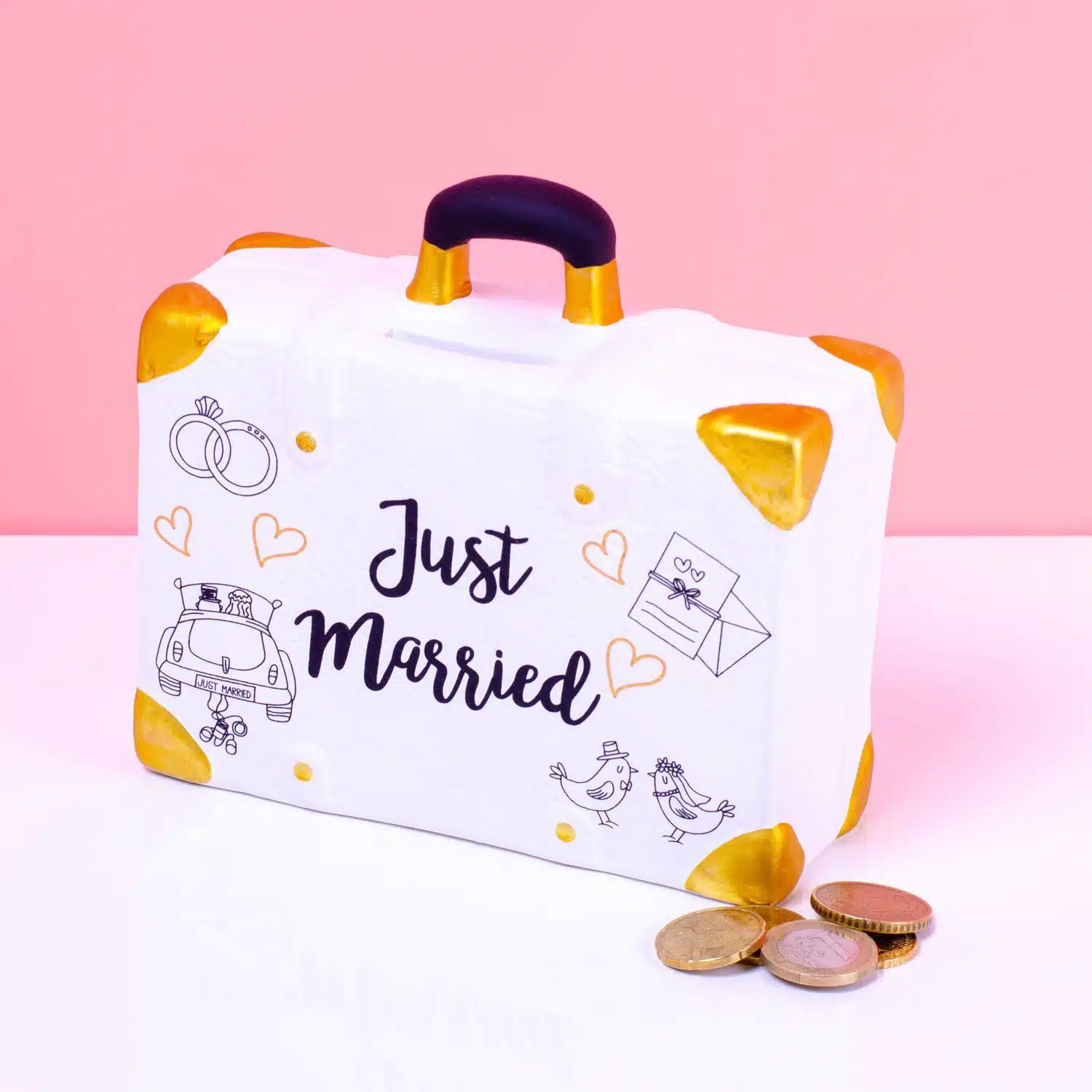 Just Married Koffer Spardose