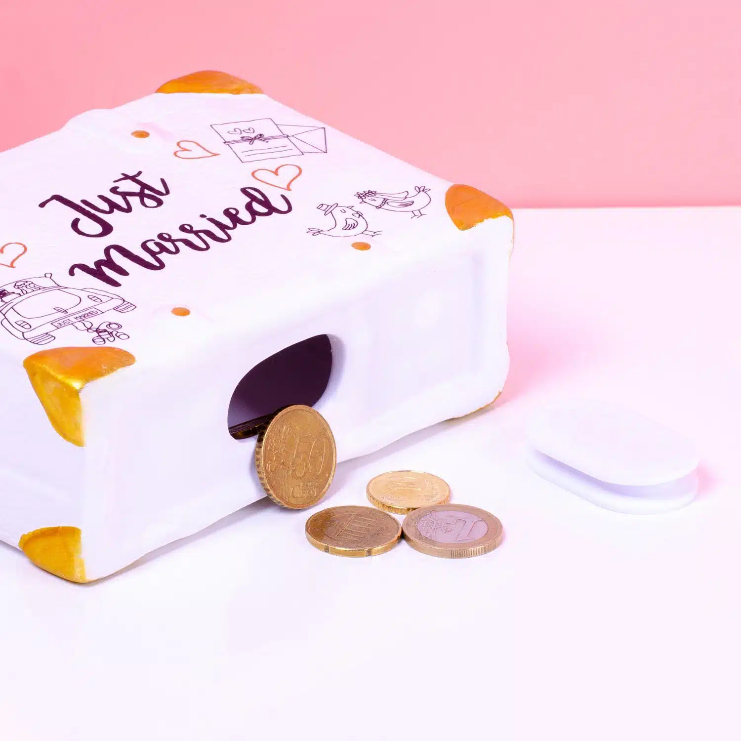 Just Married Koffer Spardose