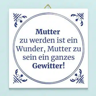 Kachel Mutter zu werden ist ein Wunder