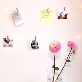 Fotoseil mit Lämpchen