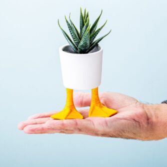 Blumentopf mit Entenfüßen - Klein