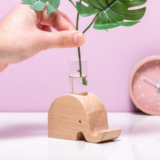 Holz-Tier-Vase