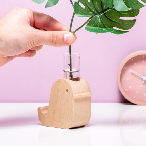 Holz-Tier-Vase