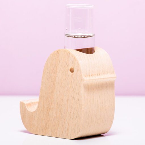 Holz-Tier-Vase