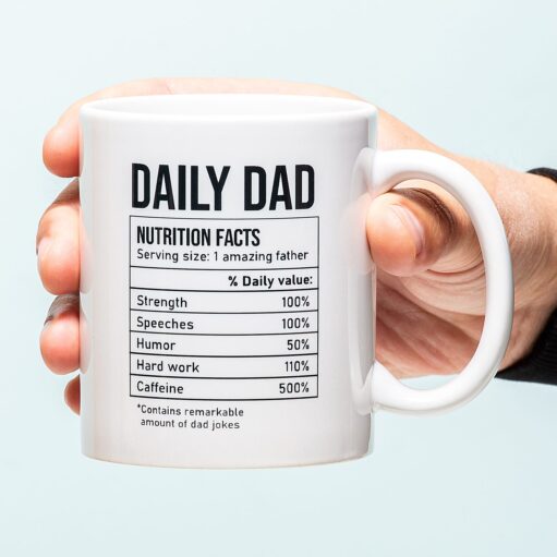 Daily Dad Nutrition facts Tasse