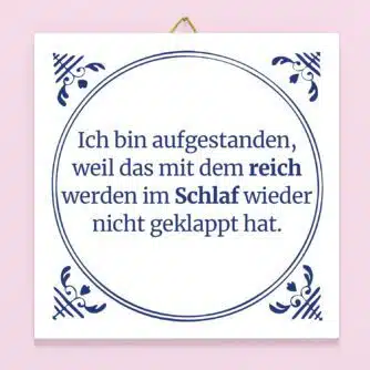 Kachel Reich werden im Schlaf