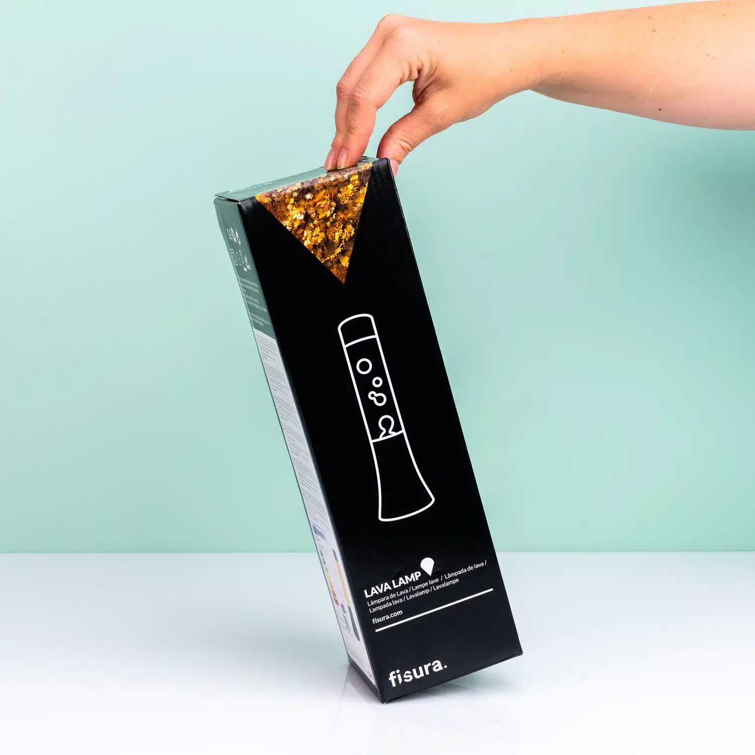 Mini-Lavalampe mit Glitzer