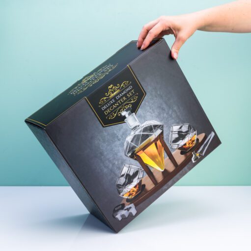 Diamant-Dekanter-Set Deluxe mit Gläsern
