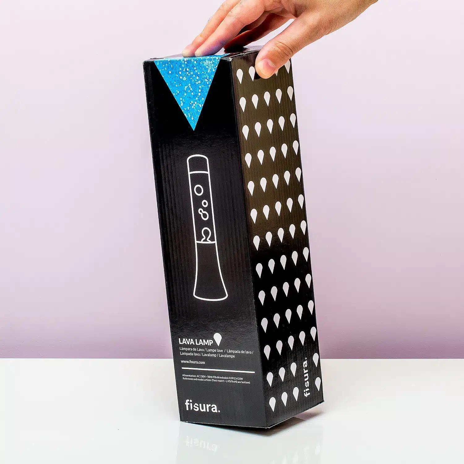 Mini-Lavalampe mit Glitzer