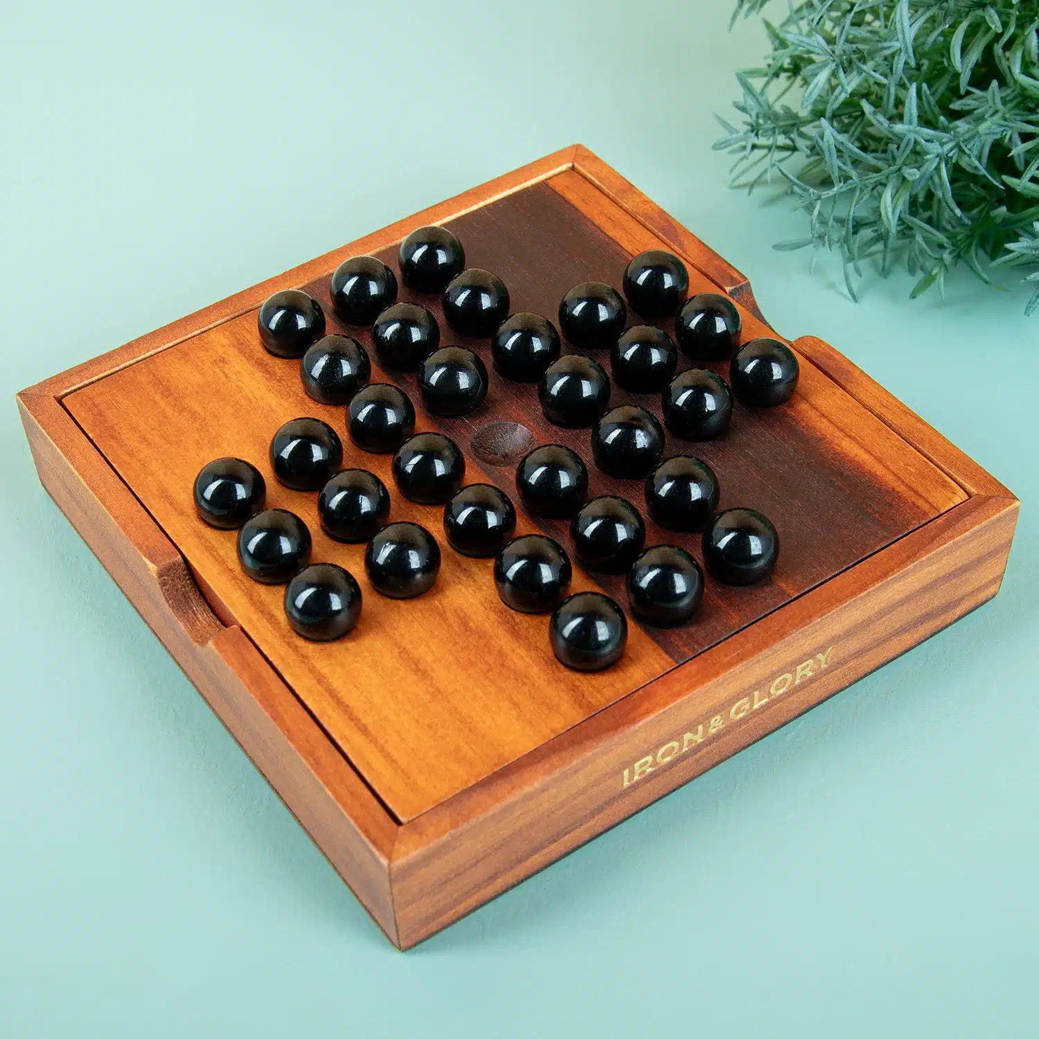 Holz Solitaire Spiel