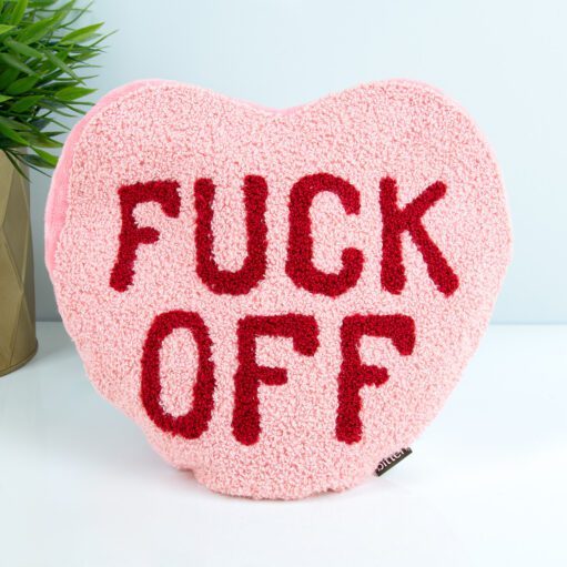 Fuck Off Herz Wärmekissen
