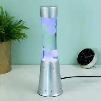 LED Lavalampe - Silber