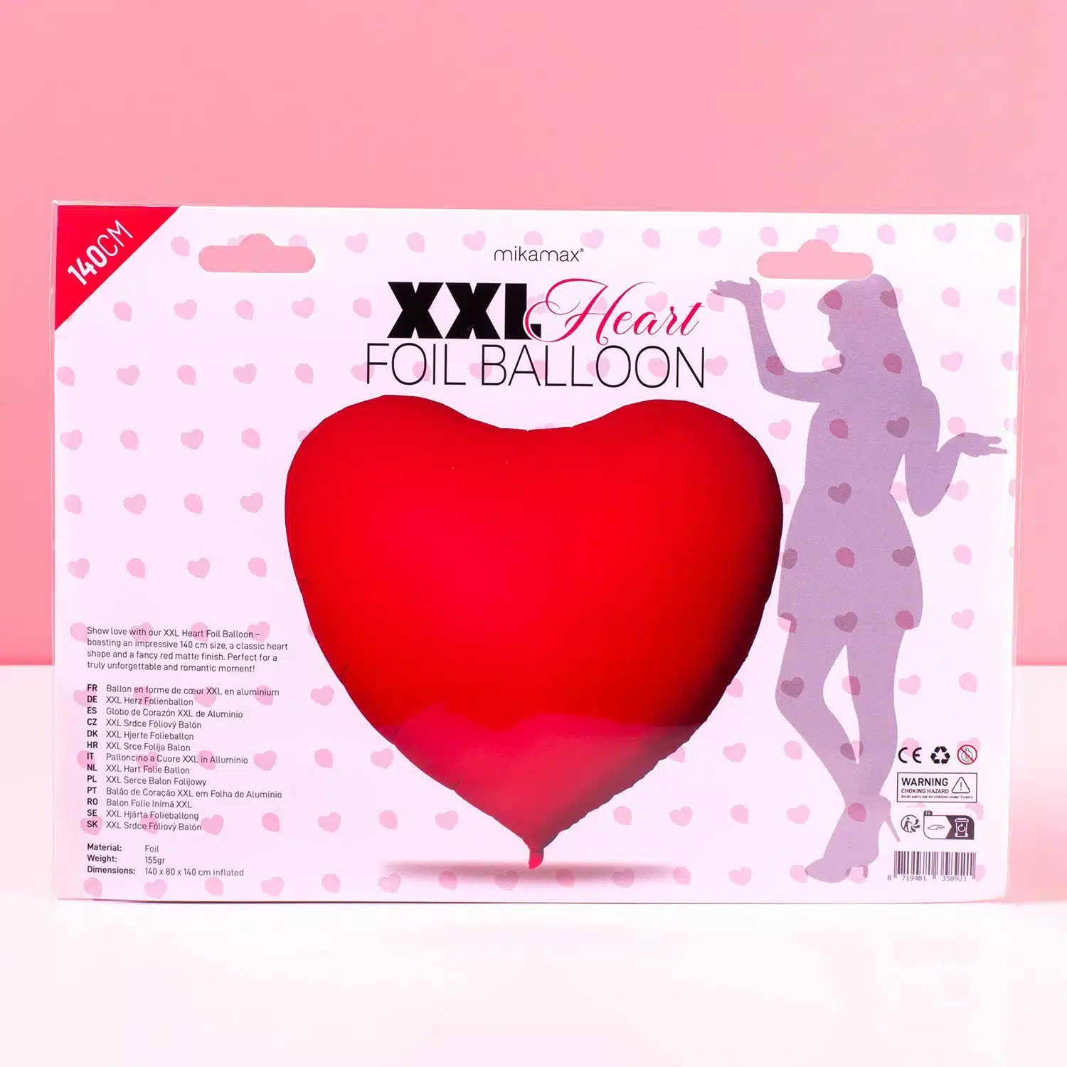 XXL Herzförmiger Folienballon