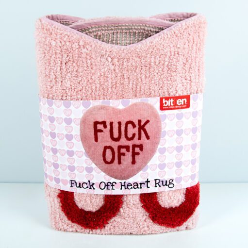Fuck Off Herz Teppich