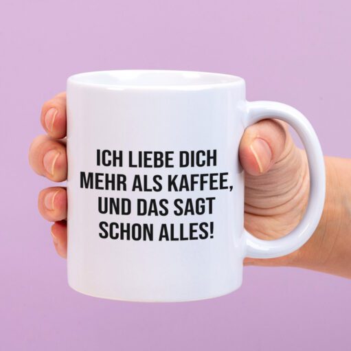 Tasse Ich liebe dich mehr als Kaffee