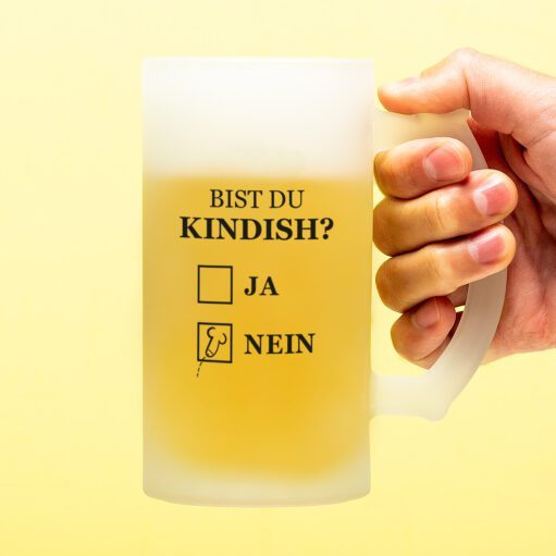Bierkrug Bist du kindisch