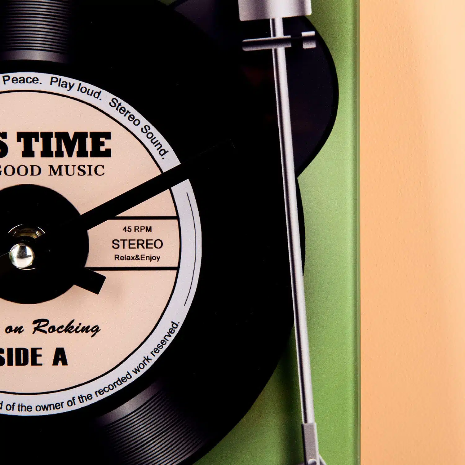 Retro Plattenspieler Uhr