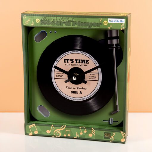 Retro Plattenspieler Uhr