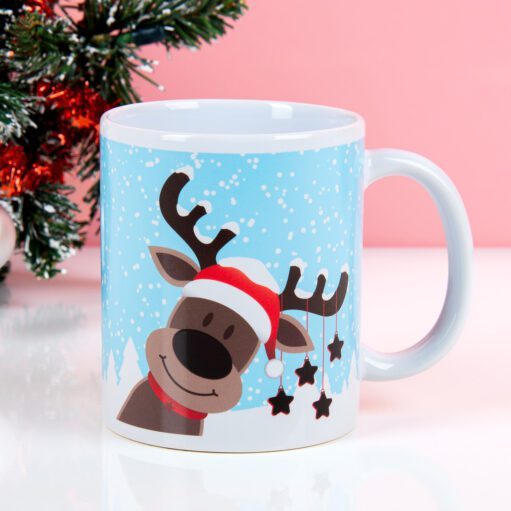 Wärmeempfindliche Rentier-Weihnachtstasse