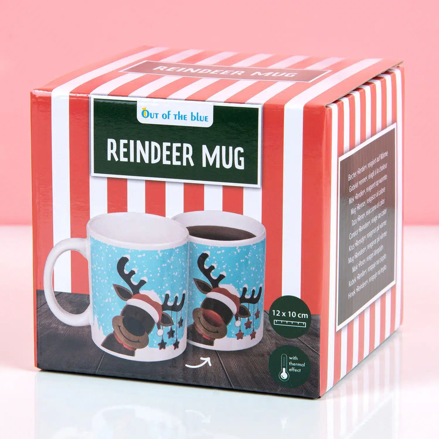 Wärmeempfindliche Rentier-Weihnachtstasse